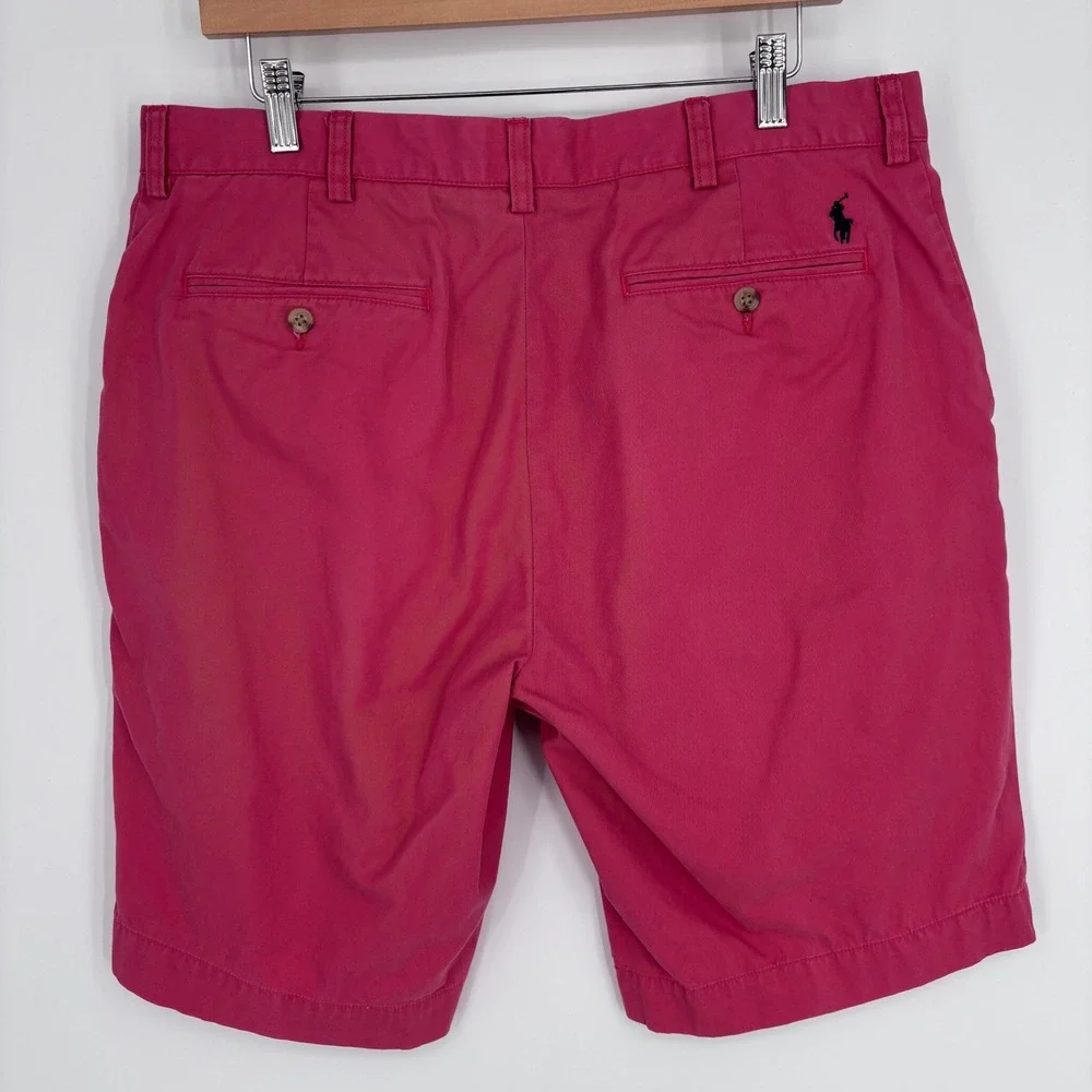 Polo Ralph Lauren Chino Shorts Mens 36 Pink Classic Fit Cotton Preppy Summer